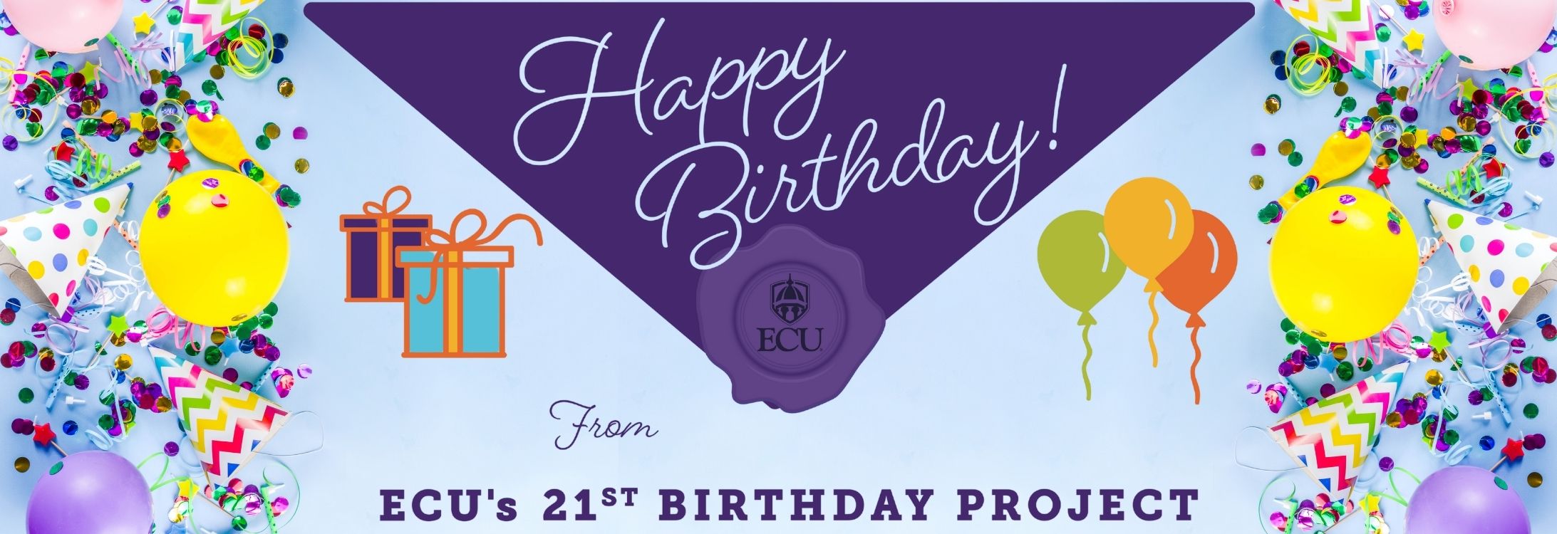 ECU 21st Birthday Project Envelope